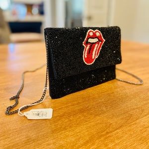 Beaded Rolling Stones clutch! NWT Originally $60.